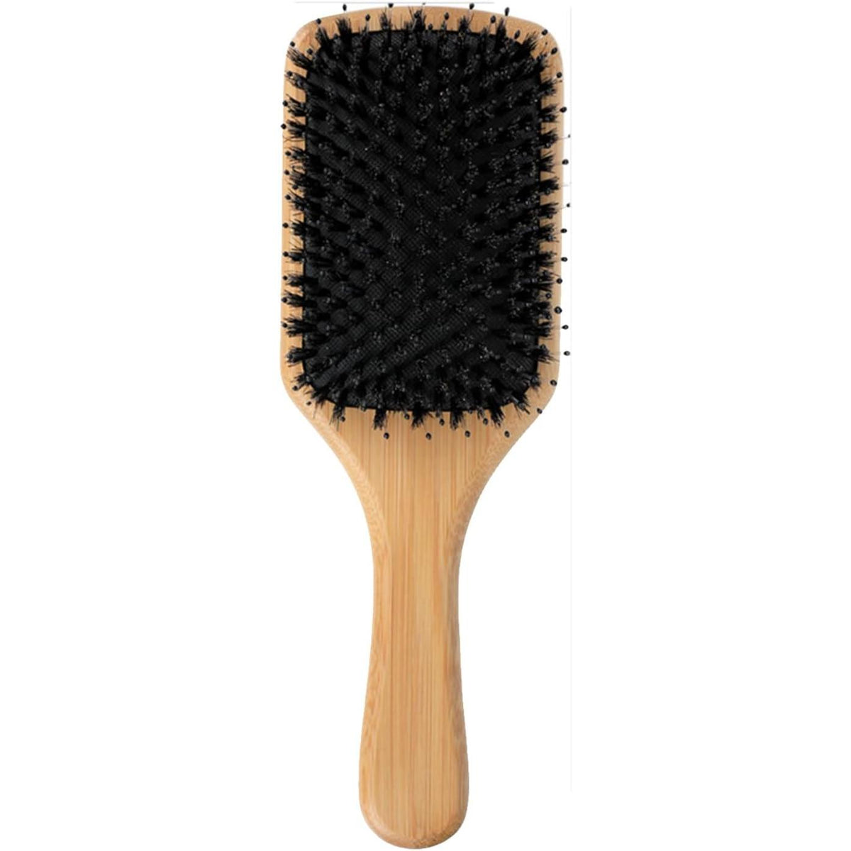 DFsucces Hair Brush, Wood, Paddle Brush, Pig Bristle, Hair Care, Smooth, Improve Hair Quality, Scalp Massage, Unisex