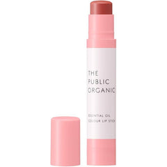 The Public Organic Essential Oil Colored Lip Freely Brown 100% Naturally Derived Colored Lip Lip Balm Made in Japan 3.5g