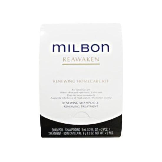 Milbon Renewing Home Care Kit (0.3 fl oz (9 ml) x 2 / 2 x 0.3 oz (9 g) by MILBON REAWAKEN