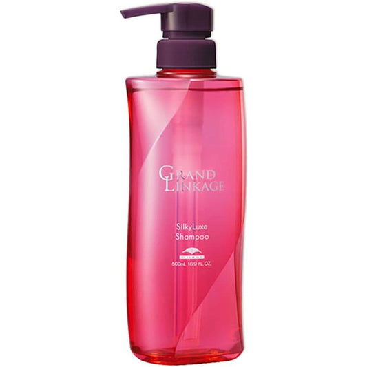 Milbon Grand Linkage Silky Luxe Shampoo, 16.9 fl oz (500 ml), Smooth (For Soft Hair)