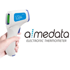 2024式Contactless electronic thermometer iMedita can be measured quickly without touching it Press button to measure in 1 second Easy-to-see backlit display Automatic power-off feature aimedata infrared 32 contactless thermometers recorded