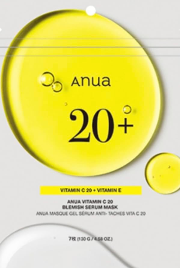 Anua Anua VITAMIN C 20 BLEMISH SERUM MASK / Body / 7 Pieces / Moisture