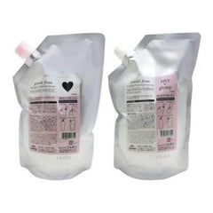 Milbon Jemil French shampoo Heart H 1000ml + Treatment Juicy Glossy 1000g Refill Set