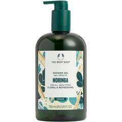 The Body Shop Shower Gel MO 750mL (Scent: Moringa) Body Shampoo, Body Soap, White Floral Scent, Large Capacity