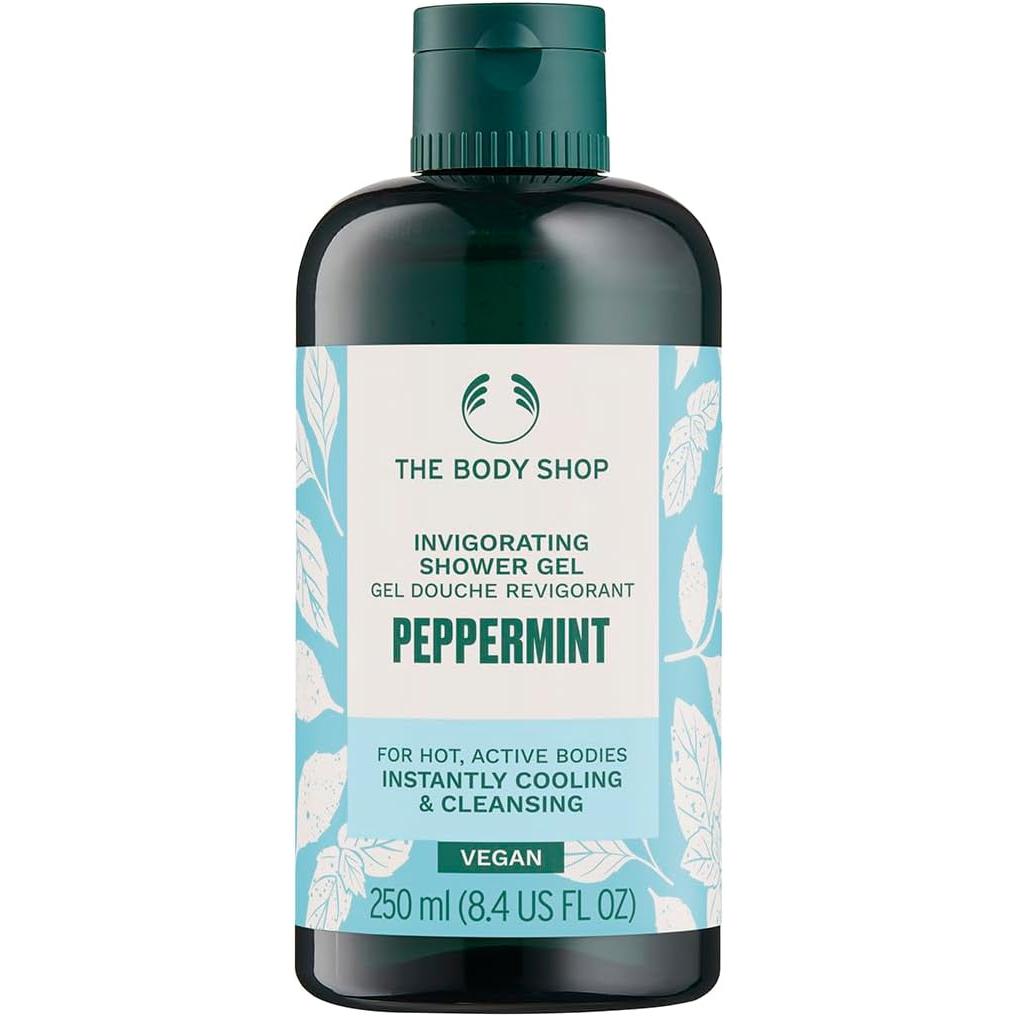 The Body Shop Official PP Shower Gel, 8.5 fl oz (250 ml) (Scent: Peppermint)