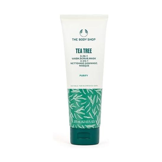 The Body Shop Official TT Wash Scrub Mask, 4.2 fl oz (125 ml)