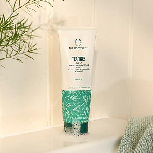 The Body Shop Official TT Wash Scrub Mask, 4.2 fl oz (125 ml)