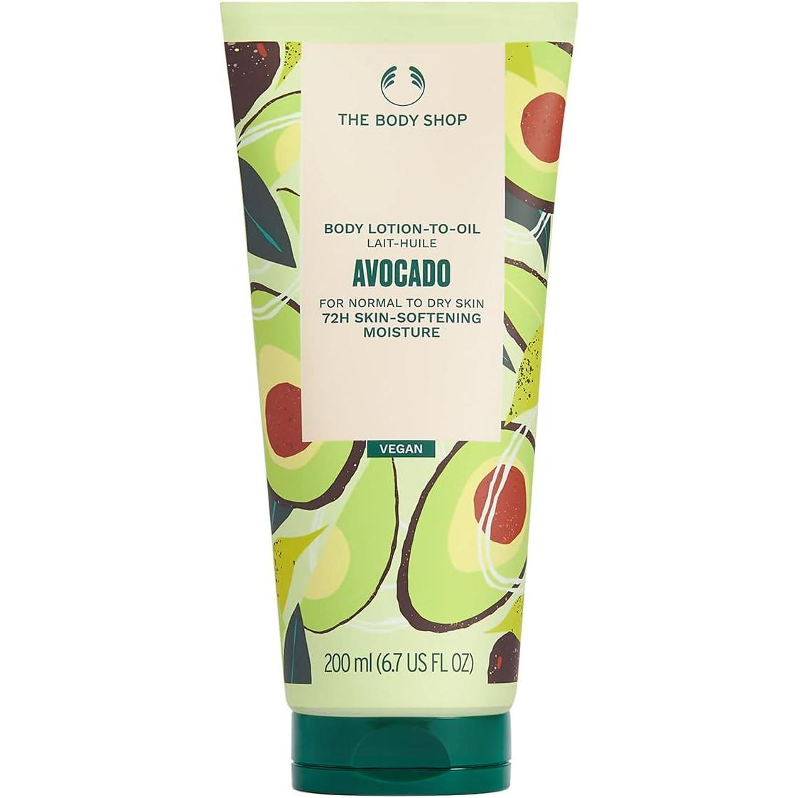 The Body Shop Official Oil-In Body Lotion, Avocado, 7.8 fl oz (200 ml)