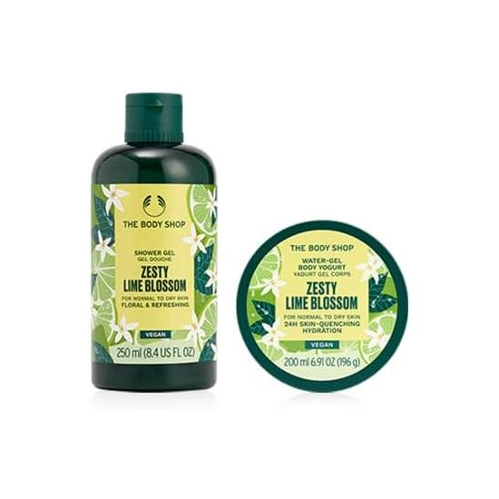 The Body Shop Official Zesty LIM Blossom Set (Scent: Lime)