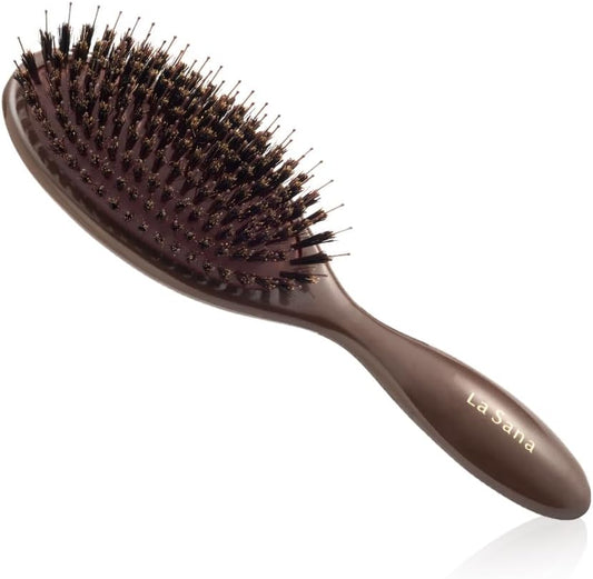 La Sana Mix Hair Brush, Brush, Hair, Pig Bristle, Moist and Glossy, Shiny