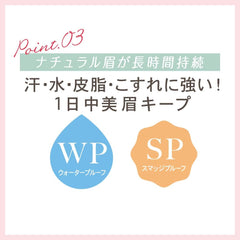 [Japanese Eyebrow] New Born Chip Powder Eyebrow EX02 1 x 4 Powder Pencil Brush Eyebrow Mascara WP (Waterproof) Softly colored natural beautiful eyebrows 02 Natural Brown