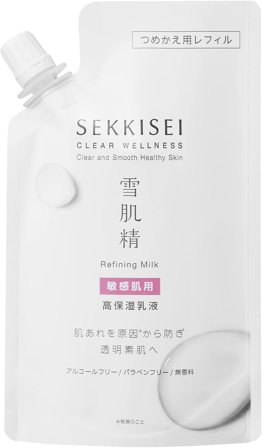 Sekkisei Clear Wellness (For Sensitive Skin) Refining Milk SS (Refill) High Moisturizing Emulsion Pore 120mL