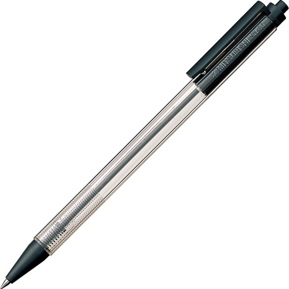 Mitsubishi Pencil Oil Ballpoint Pen New Liner 0.7 SN-8010P Black Pack of 10