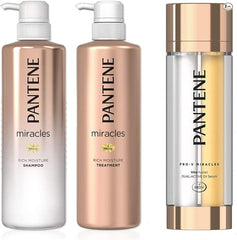 [Japanese Shampoo and Conditioner] Bulk Purchase Pantene Miracles Crystal Smooth Pump Shampoo 500ml + Treatment 500g