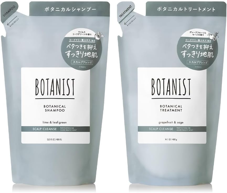 [Japanese Shampoo and Conditioner] Renewal BOTANIST | Shampoo Treatment Set Refill Scalp Cleanse Botanical Hair Care Conditioner Men's Women's