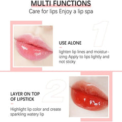 Plumping Lip Oil, Tinted Lip Balm Hydrating Lip Gloss, Long Lasting Nourishing Lip Glow Oil Shine Lip Tint (#Rosewood)