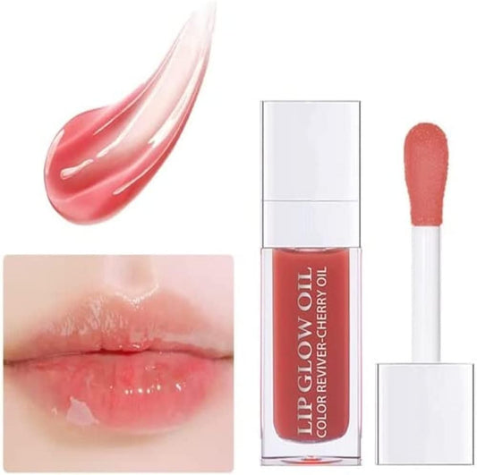 Plumping Lip Oil, Tinted Lip Balm Hydrating Lip Gloss, Long Lasting Nourishing Lip Glow Oil Shine Lip Tint (#Rosewood)