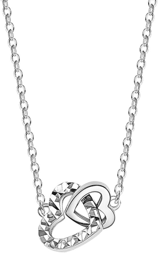 FANCIME Platinum Necklace Ladies Heart Double loop Pt950 pendant 40-45 cm Mother's Day Christmas Birthday anniversary present Includes gift wrapping