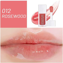 Plumping Lip Oil, Tinted Lip Balm Hydrating Lip Gloss, Long Lasting Nourishing Lip Glow Oil Shine Lip Tint (#Rosewood)