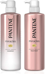 [Japanese Shampoo and Conditioner] Bulk Purchase Pantene Miracles Crystal Smooth Pump Shampoo 500ml + Treatment 500g