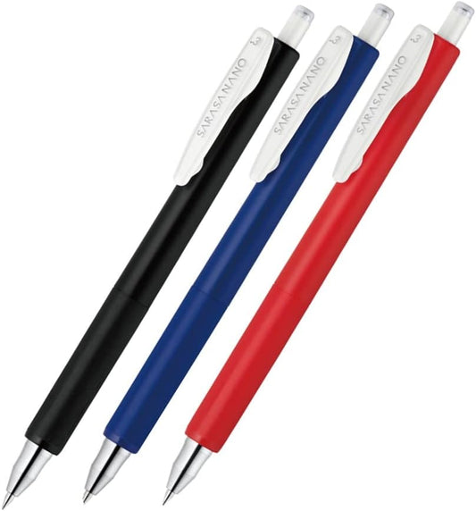 Zebra gel ballpoint pen Sarasano 0.3mm black red blue 3 color set JJH72-3C-AZ