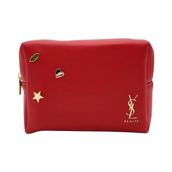 Yves Saint Laurent Studded Pouch, Large, Red