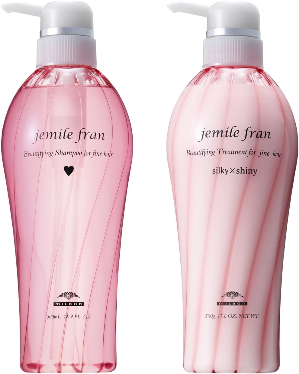 Milbon Jemil French shampoo Heart H 500ml + Treatment Silky Shiny 500g set