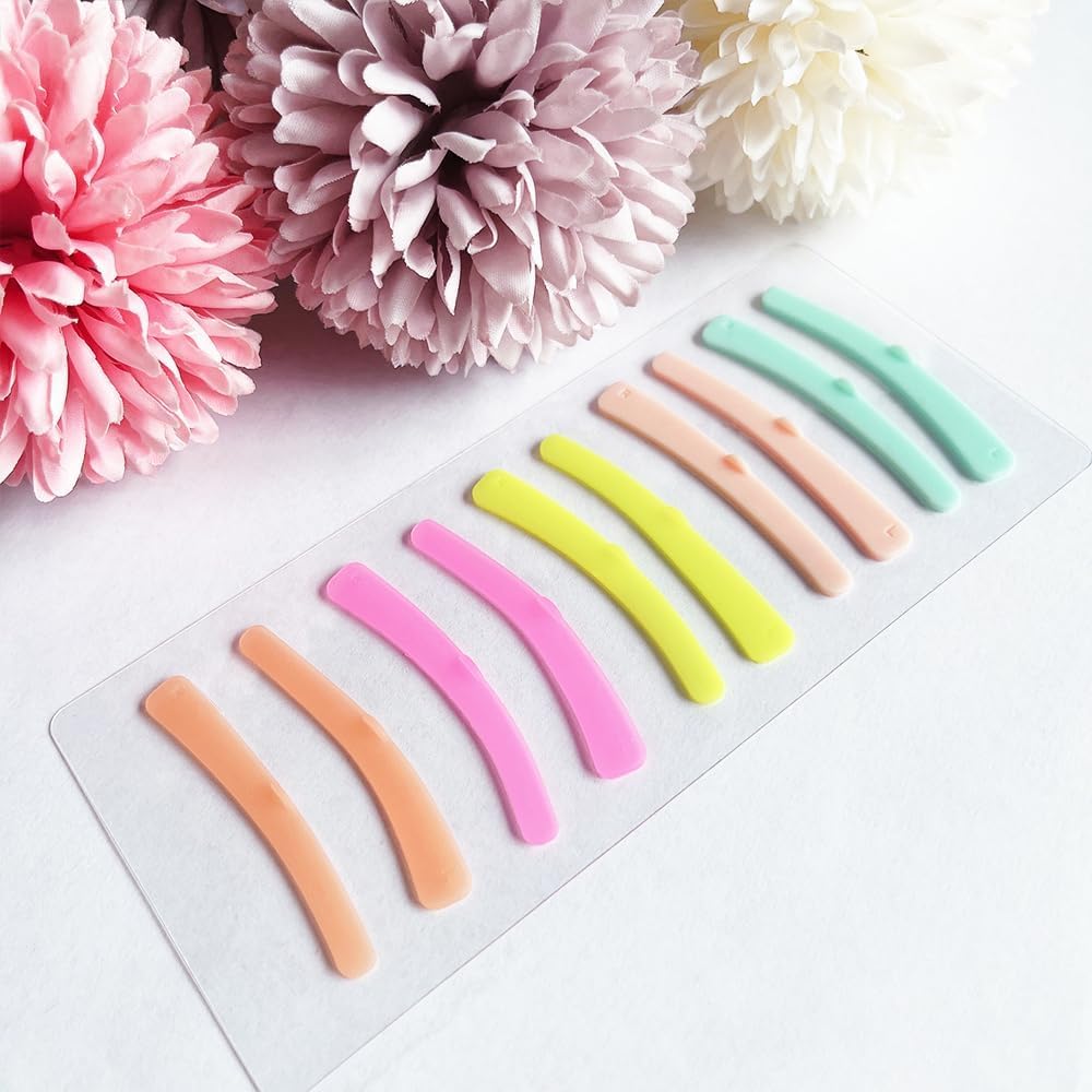 Libeauty Rushlift Ribbon, 5 pairs eyelash perm rod, Silicone Ribbon Soft Colorful Rushlift Tool Flexible Perm Roller Multifunction for Eyelash Lifting