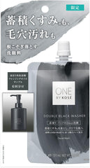 ONE BY KOSE Double Black Washer Facial Cleanser 140g Sebum, Pores, Dullness, Dead Skin, Clay