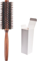 Roll Brush, Blow Brush, Pig Bristle, Curling Brush, Men's, Women's, Blowing Hair Brush, Natural Bristle Brush, Anti-Static, Natural Wood, Straight Pattern, M