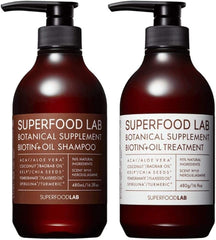 [Japanese Shampoo and Conditioner] SUPERFOOD LAB 95% Natural Ingredients Scalp Oil Moist Shampoo Treatment Refill Set 400ml each 400g Refill Large Capacity Set Scalp Scalp Care Moist Damage Care Hair Care Soft Volume Neroli Jasmine Nice Smell Aroma