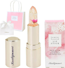 np Name engraving/wrapping available Kailijumei Flower Lip Tient Genuine Lip Magic color Lipstick with gold powder Flower Lip Lip Balm Lipstick (02.With wrapping, Orange)