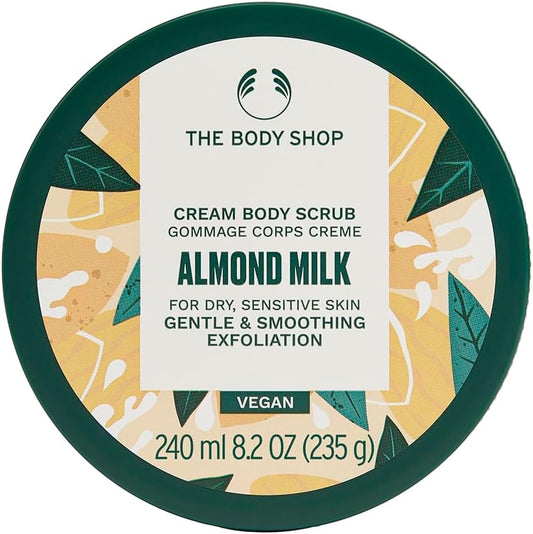 The Body Shop Official Body Scrub AM (Scent: Almond Milk), 8.5 fl oz (250 ml)