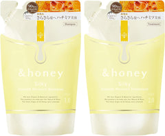 [Japanese Shampoo and Conditioner]  honey Melty Moist Repair Shampoo Treatment Refill Set ``Honey swell care that corrects swells and curls.''