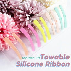 Libeauty Rushlift Ribbon, 5 pairs eyelash perm rod, Silicone Ribbon Soft Colorful Rushlift Tool Flexible Perm Roller Multifunction for Eyelash Lifting