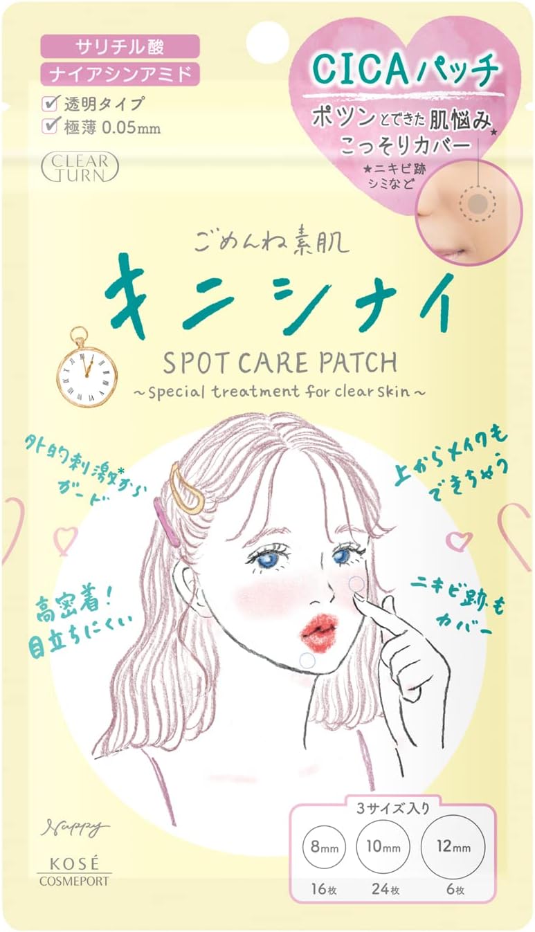 KOSE Clear Turn Sorry Bare Skin Kinishinai Patch Spot Patch CICA Patch 46 Pieces