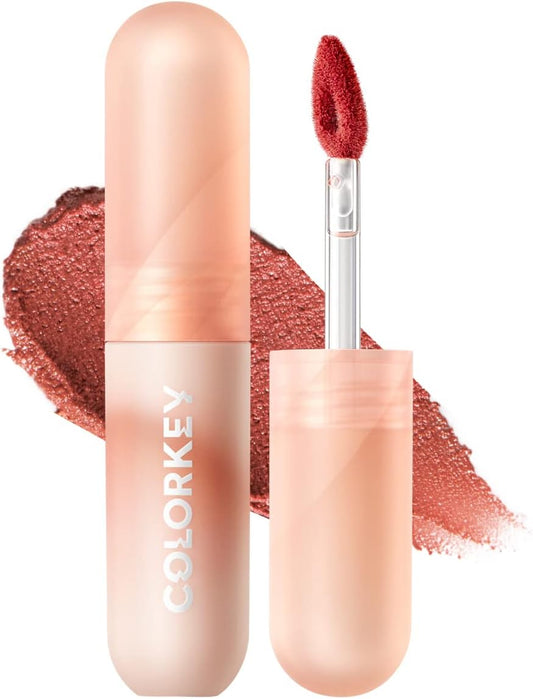 COLORKEY "Sunset" Mousse Mud Lip Carefully   Highly Colorful Mousse Mud Lip Tint Matte Highly Colorful Waterproof Lipstick Moisturizing Power Long-lasting Color Moisturizing and Light Matte Feel Warm Colors at Sunset (O115)