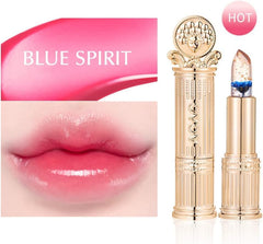 Flower Jelly Lipstick Set Temperature Change Moisturizer Long-term Nutritious Balm Magic Color Change Lip Gloss #01 Blue Wizard