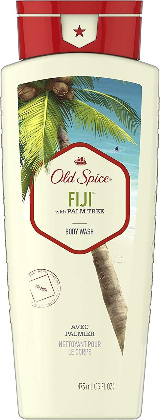 Old Spice Body Wash, Fiji, 16.6 fl oz (473 ml), Pure Sports, 28.9 fl oz (532 ml), Body Soap, Genuine Imported Product, Bonus Included