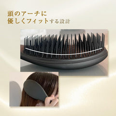 87saku Hanasaku Hair Brush Detangling Brush for Beautiful, Glossy, Comb, Smooth, Styling, Carry-on