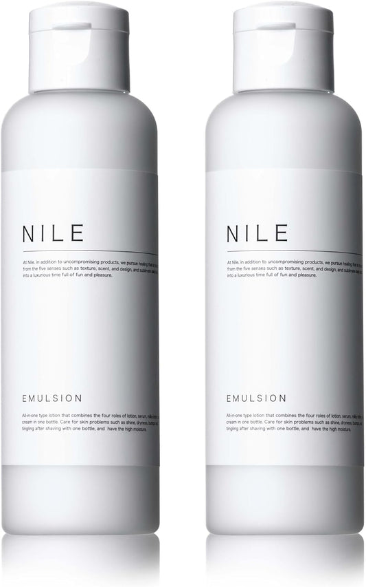 NILE Deep Emulsion Milky Lotion, Men's, Refreshing, Set of 2 (La France Scent)