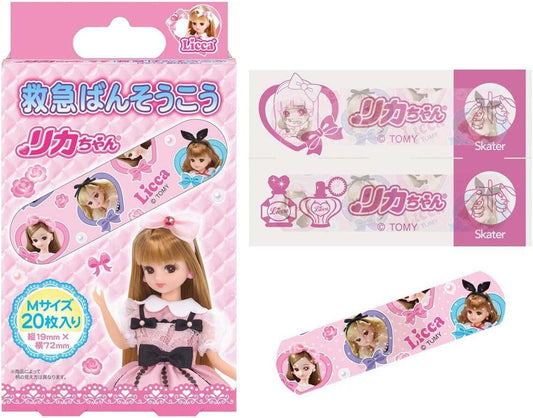 Amazon.co.jp only skater emergency bandage Licca-chan M size 40 sheets (20 sheets x 2 sets) Bandage made in Japan QQB1-A