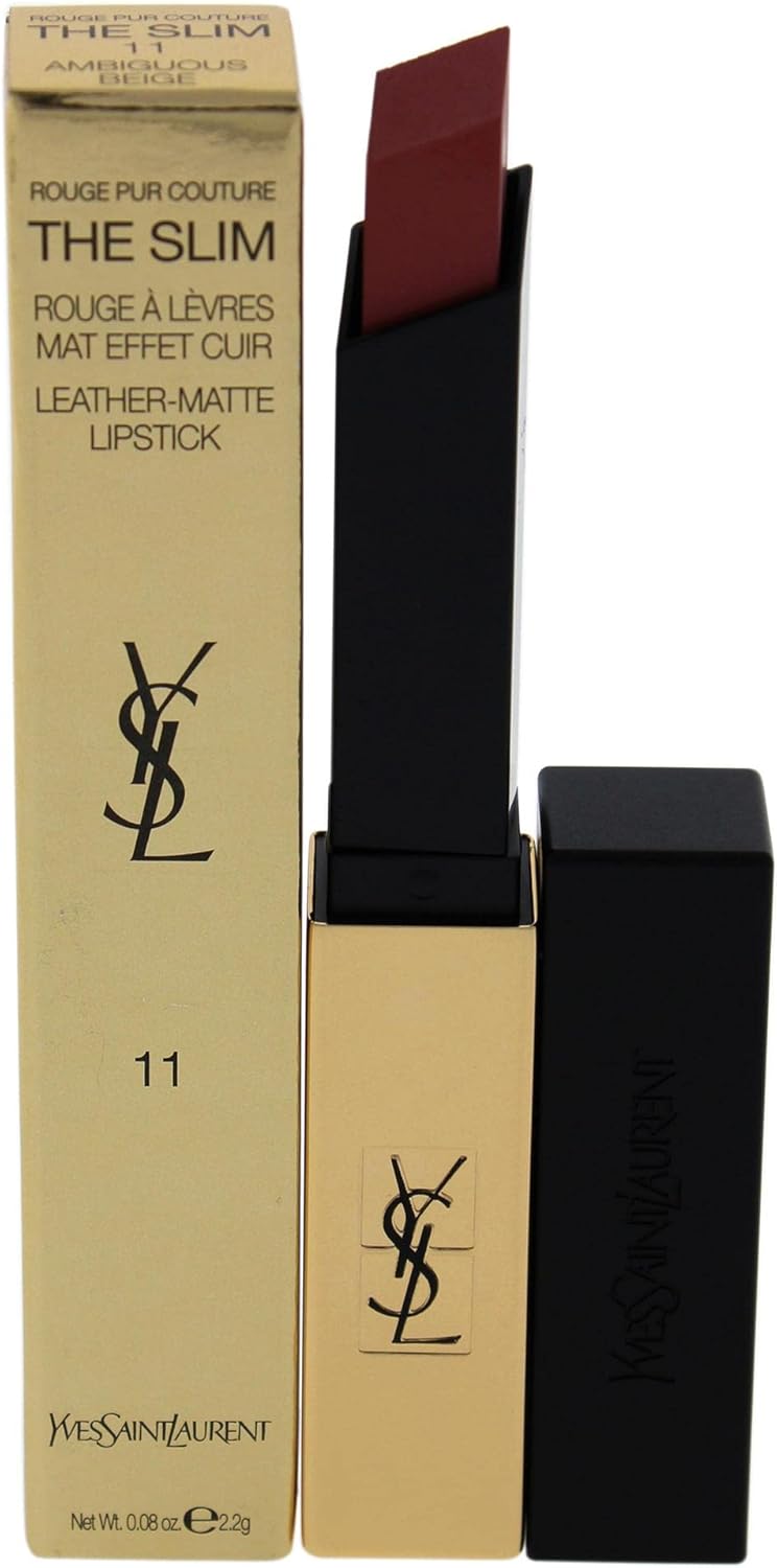 Yves Saint Laurent Rouge Pur Couture The Slim Leather Matte Lipstick - #11 Ambiguous Beige 2.2g/0.08oz Parallel Import