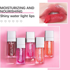 Plumping Lip Oil, Tinted Lip Balm Hydrating Lip Gloss, Long Lasting Nourishing Lip Glow Oil Shine Lip Tint (#Rosewood)