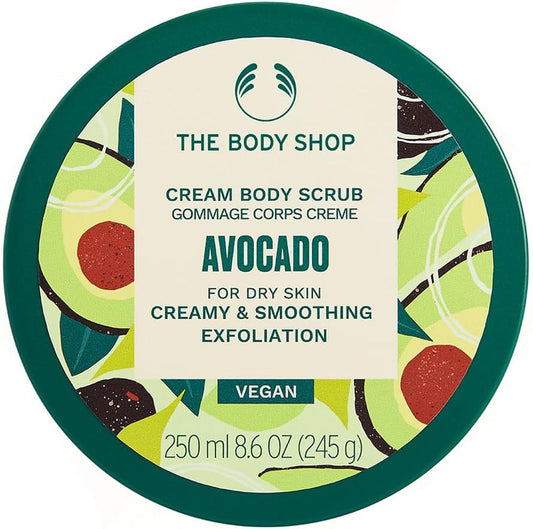 The Body Shop Official Body Scrub, Avocado, 8.5 fl oz (250 ml)