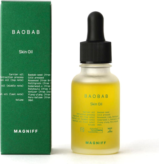 MAGNIFF skin oil Baobab 30mL | 100% natural oil beauty lotion oil cerum Vegan Ready booster oil retinol Vegan baobab natural origin