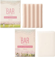 [Japanese Shampoo and Conditioner] TheBAR Solid Shampoo   Solid Conditioner Set Sakura Hypoallergenic Foaming Functional Ingredients Moisturizing High Concentration Organic Shampoo Bar Made in Japan Sakura Scent