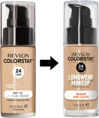 Revlon Color Stay Long Wear Makeup 180 Sand Beige Natural Skin Tone For Normal/Combined Skin SPF15 PA++ Liquid Foundation 30mL