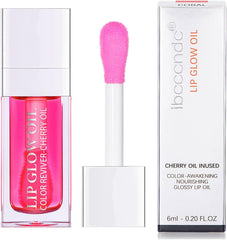 Plumping Lip Oil, Tinted Lip Balm Hydrating Lip Gloss, Long Lasting Nourishing Lip Glow Oil Shine Lip Tint (#Rosewood)