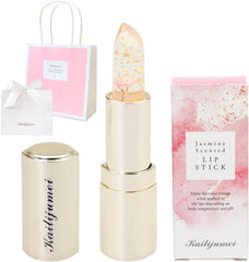 np Name engraving/wrapping available Kailijumei Flower Lip Tient Genuine Lip Magic color Lipstick with gold powder Flower Lip Lip Balm Lipstick (02.With wrapping, Orange)